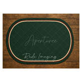 Aperturee - Aperturee Dark Green Rug Wooden Rubber Floor Mat For Photo
